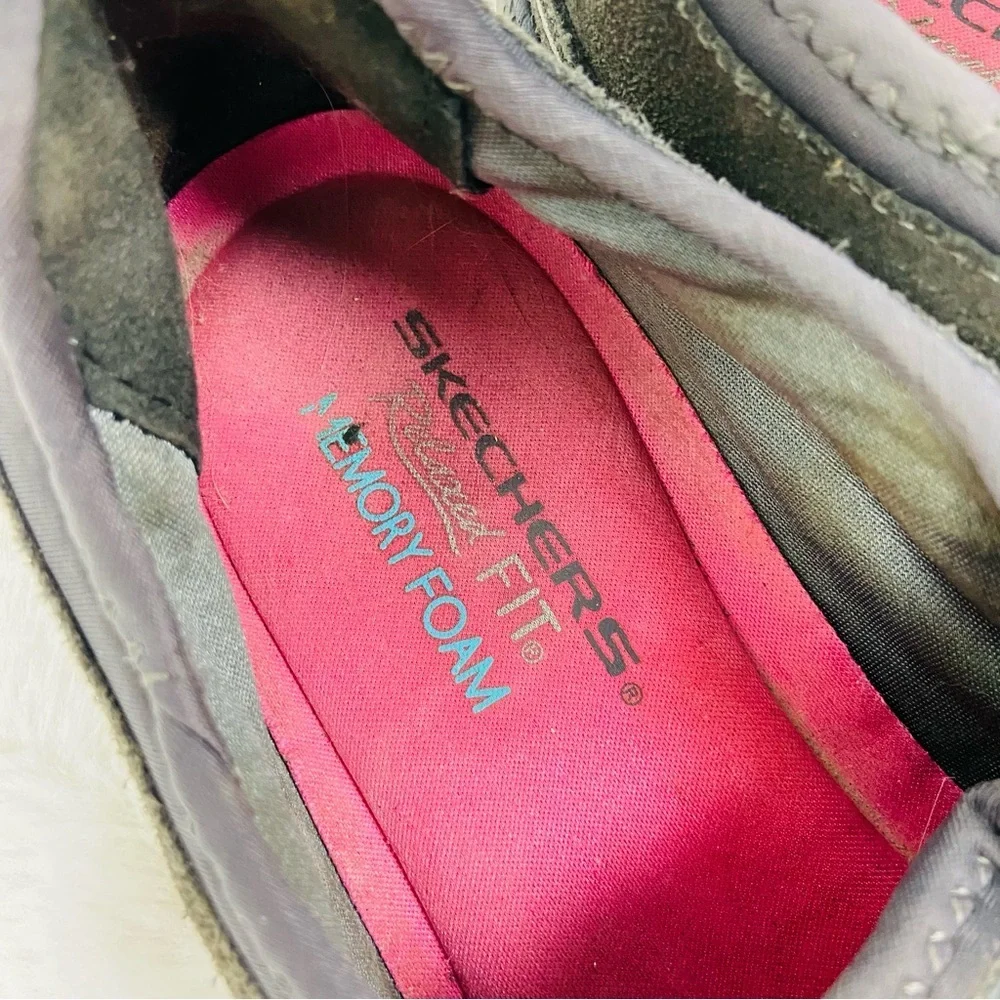 Skechers relaxed fit memory foam brown and Pink Casual Sneakers size 8